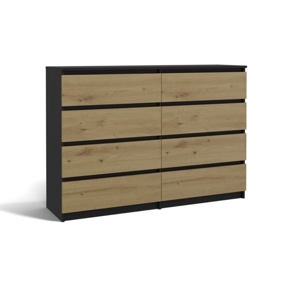 Malwa Chest of Drawers M8/140 – Anthracite / Artisan Oak