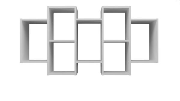 Bilbao 7.0 White Wall-Mounted Shelf Unit