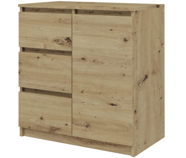 Malwa 1D3S Chest of Drawers – Artisan Oak – 1 Door, 3 Drawers