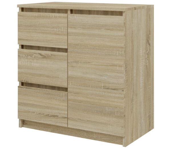 Malwa Chest of Drawers 1D3S – Sonoma Oak