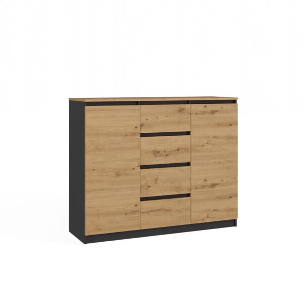 Komoda Malwa 2D4S BA ANTRACYT DĄB ARTISAN