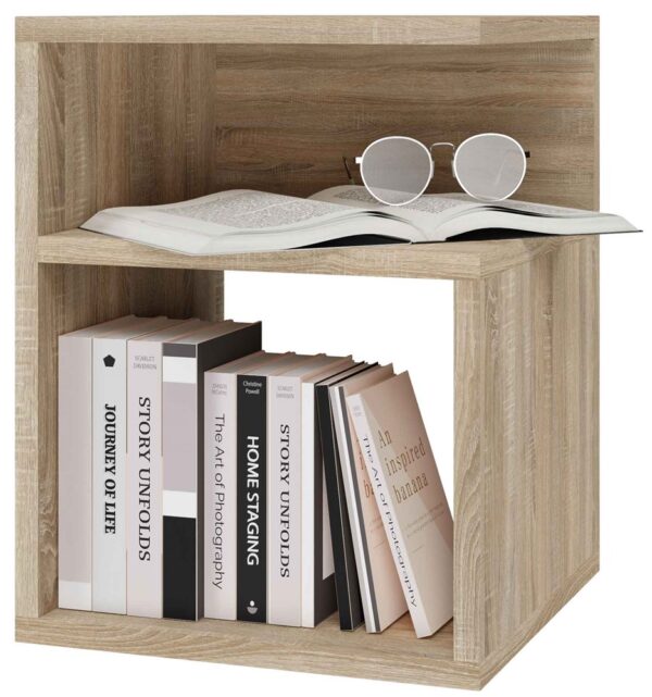 TINI Nightstand – Sonoma Oak – Minimalist Bedside Table 30×30×40 cm