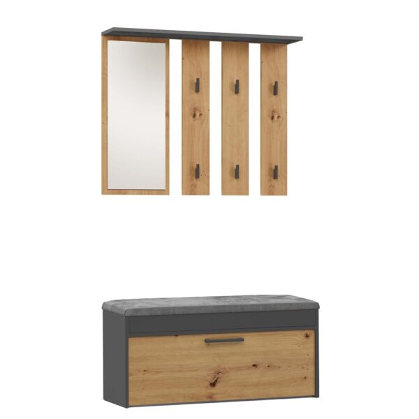 PARMA Hallway Set – Anthracite / Oak Artisan