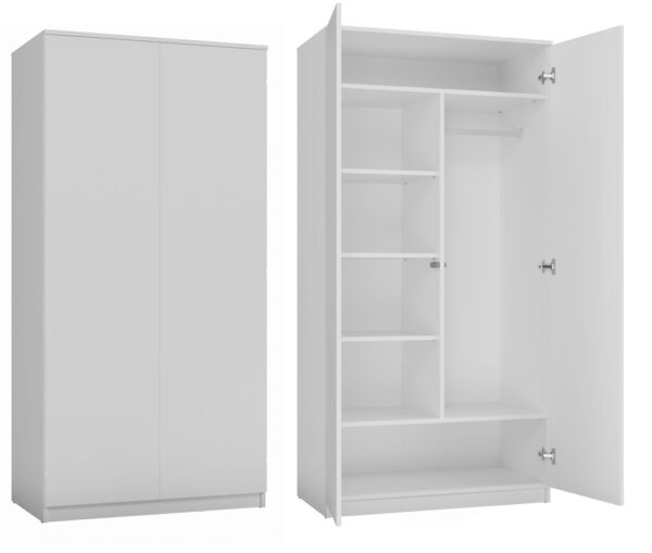 Wardrobe Malwa SD-90 – WHITE MAT