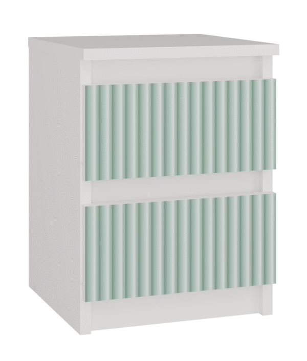 Malwa M2 ARTESO Mint Bedside Table – Modern 2-Drawer Nightstand for Kids & Teens