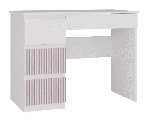 Mijas ARTESO Left Desk – White / Pink
