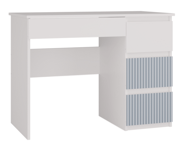Mijas ARTESO Right-Hand Desk – White / Blue