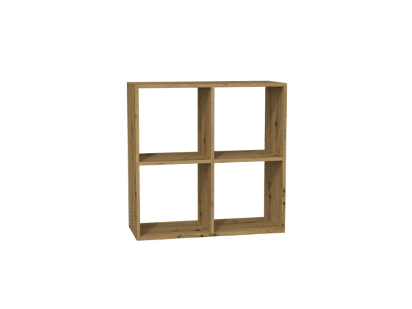 Malax 2x2 Artisan Bookcase – Functional Cube Shelf for Books & Documents