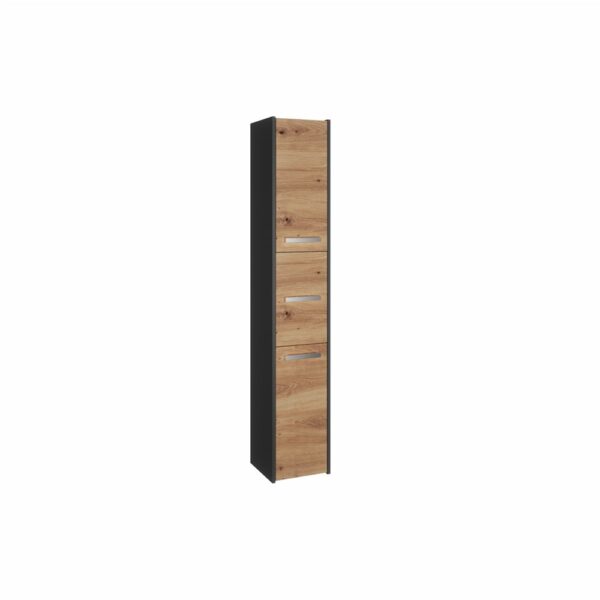 Sara S33 Bathroom Tall Cabinet – Anthracite / Artisan Oak