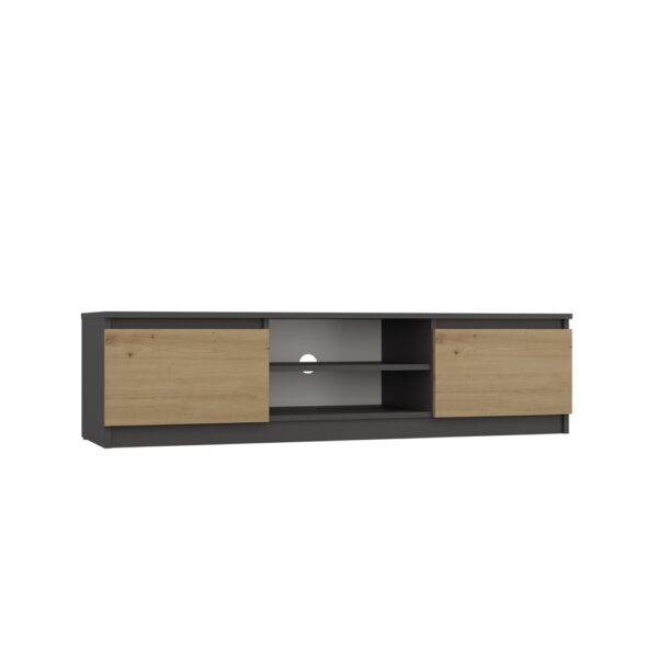 TV Stand MALWA 140 – Anthracite / Oak Artisan