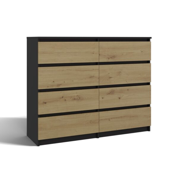 Malwa M8/120 Chest of Drawers – Anthracite / Artisan Oak