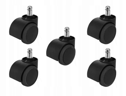 Rubber Chair Casters Black