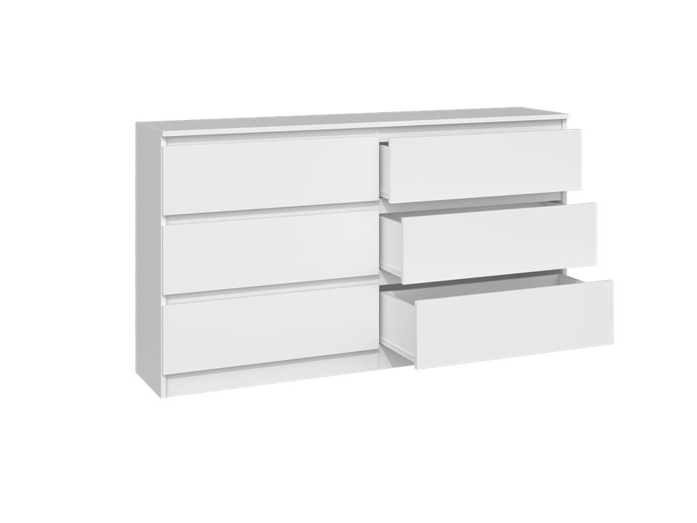 MALWA M6 140 Chest of Drawers – Matt White - Image 2