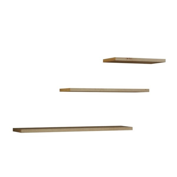 Wall-Mounted Shelf Set TOBI 3P Artisan Oak