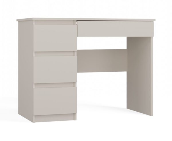 MIJAS Left Desk – Cashmere Beige | Functional Desk with 4 Drawers