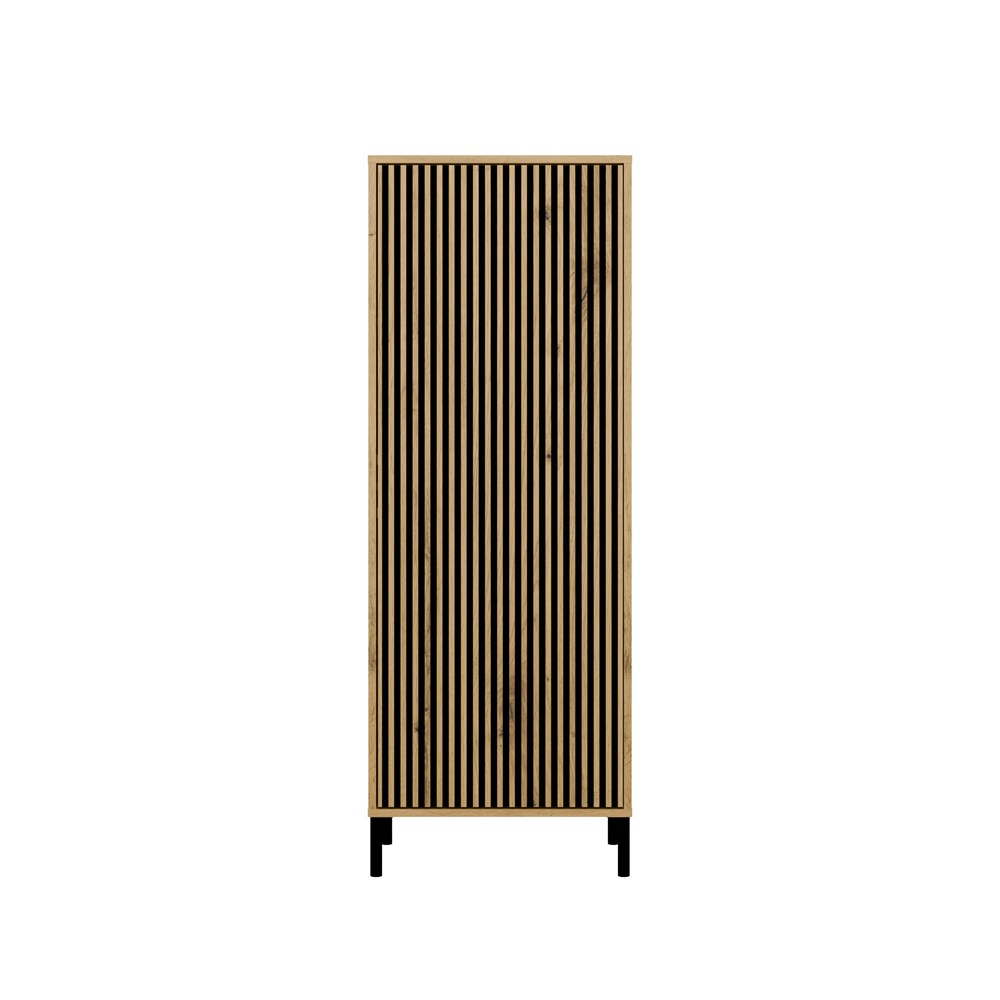 Display Cabinet KAMARO 1DD SLIM – Artisan Oak | Fluted Front - Image 3