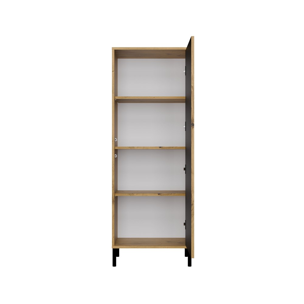 Display Cabinet KAMARO 1DD SLIM – Artisan Oak | Fluted Front - Image 5