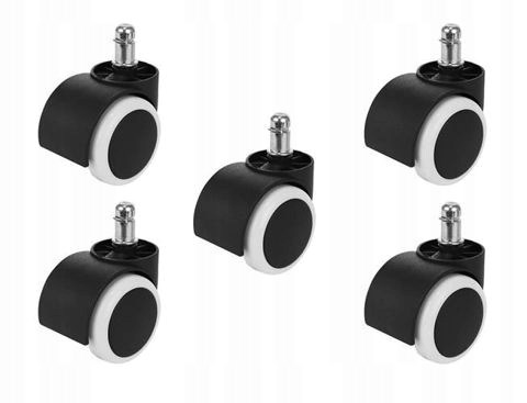 Rubber Chair Casters Black & White