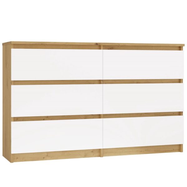 Malwa M6 120 Chest of Drawers – ARTISAN OAK / WHITE