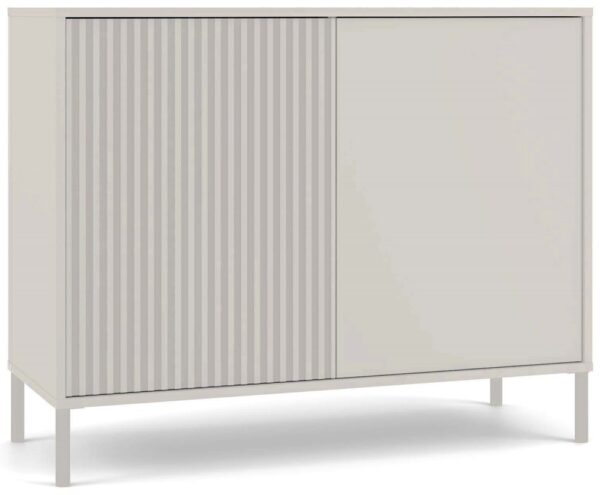 KAMARO 2D SLIM / SMOOTH Chest of Drawers – Cashmere (Fluted + Classic Fronts)