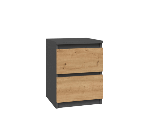 MODERN BEDSIDE TABLE / NIGHTSTAND WITH 2 DRAWERS
