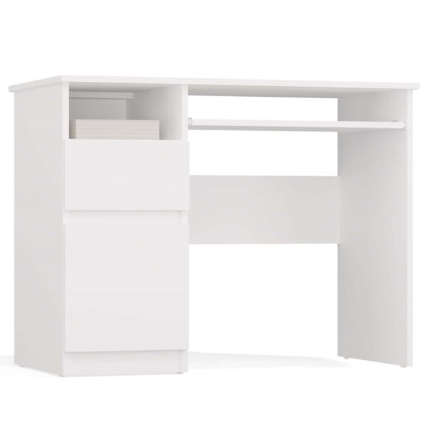 PORTO Left-Sided Desk – White Matte