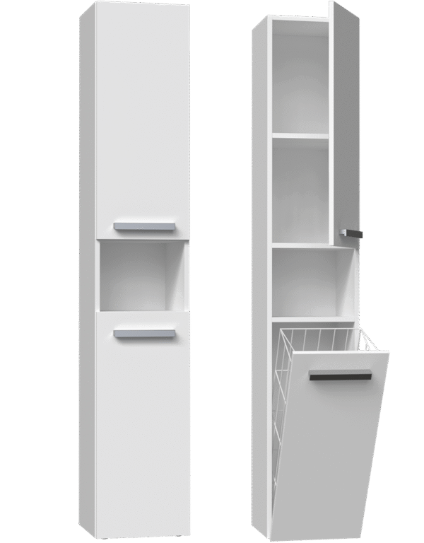 Bathroom Tall Cabinet Nel III – White