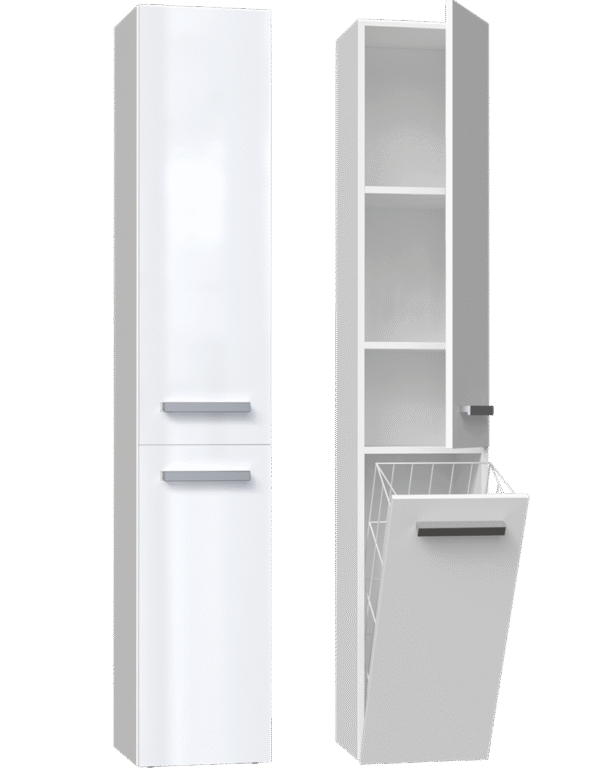 Bathroom Tall Cabinet Nel IV – White Gloss