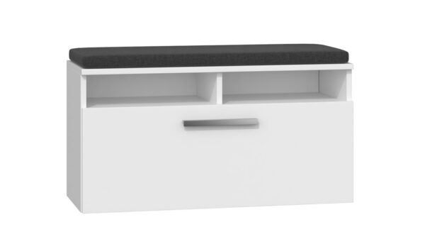 Riva Shoe Cabinet with Seat – WHITE