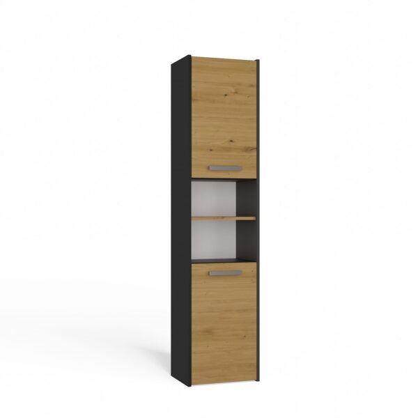 Sara S40 Bathroom Tall Cabinet – Anthracite / Artisan Oak