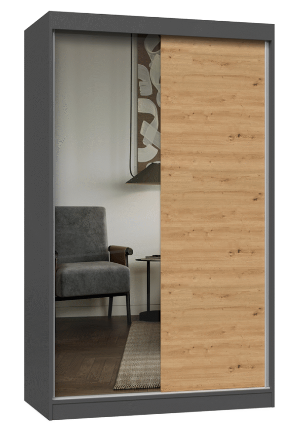 Wardrobe Iga 120 A/B ANTHRACITE ARTISAN