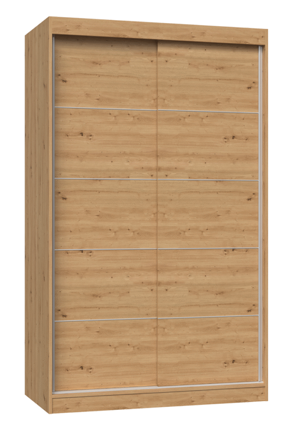 IGA 120C Artisan Oak Sliding Door Wardrobe with Decorative Strips