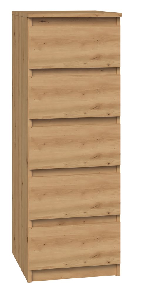 Malwa W5 Artisan Chest of Drawers – Tall Modern 5-Drawer Cabinet