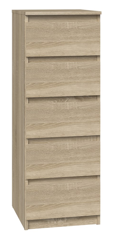 MALWA W5 Tall Chest of Drawers – Sonoma Oak