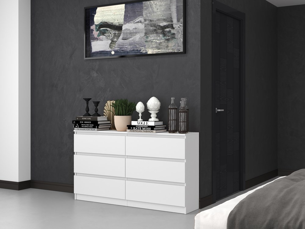 MALWA M6 140 Chest of Drawers – Matt White - Image 7