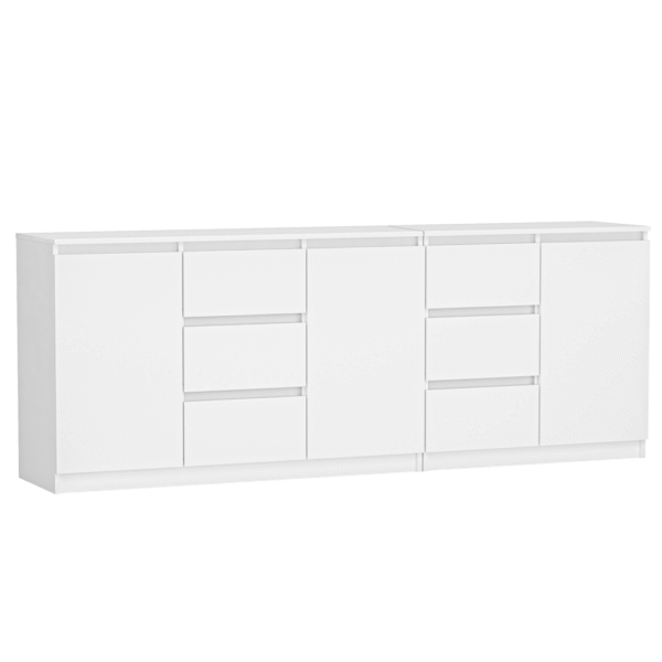 Costa 1D3S / 2D3S Chest of Drawers Set – Matt White