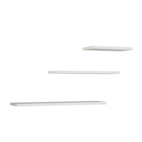 Wall-Mounted Shelf Set TOBI 3P White (Matte)