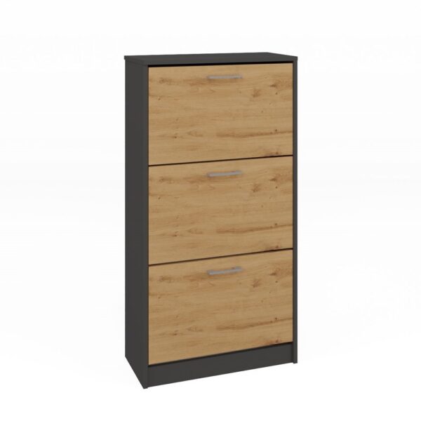 Paula Shoe Cabinet – ANTHRACITE / OAK ARTISAN