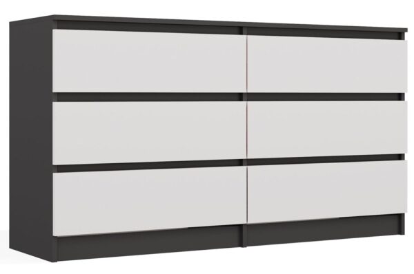 MALWA M6/140 Chest of Drawers – Anthracite & White