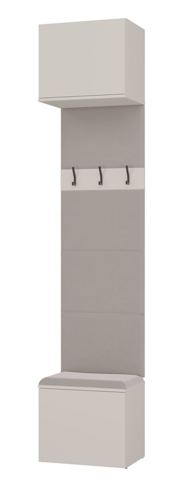 HAGA 1W Hallway Unit with Coat Rack – Cashmere Beige
