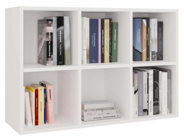 Malax MINI 2x3 White Cube Shelf – Modular Bookcase for Books & Toys