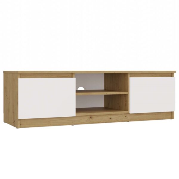 TV Cabinet Malwa 120 Artisan Oak & White