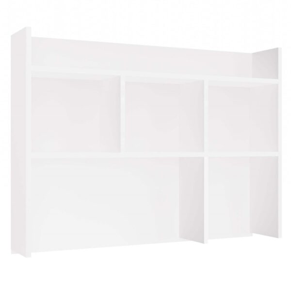 Desk Hutch 100 cm White – Shelf Unit for Books and Documents