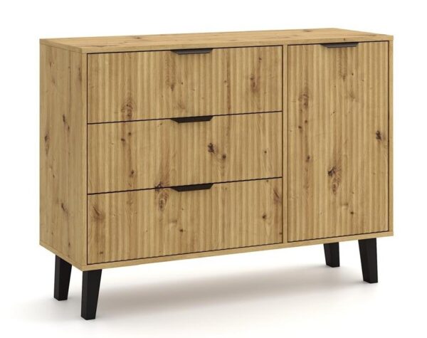 Scandi 1D3S SLIM Chest of Drawers – Artisan Oak