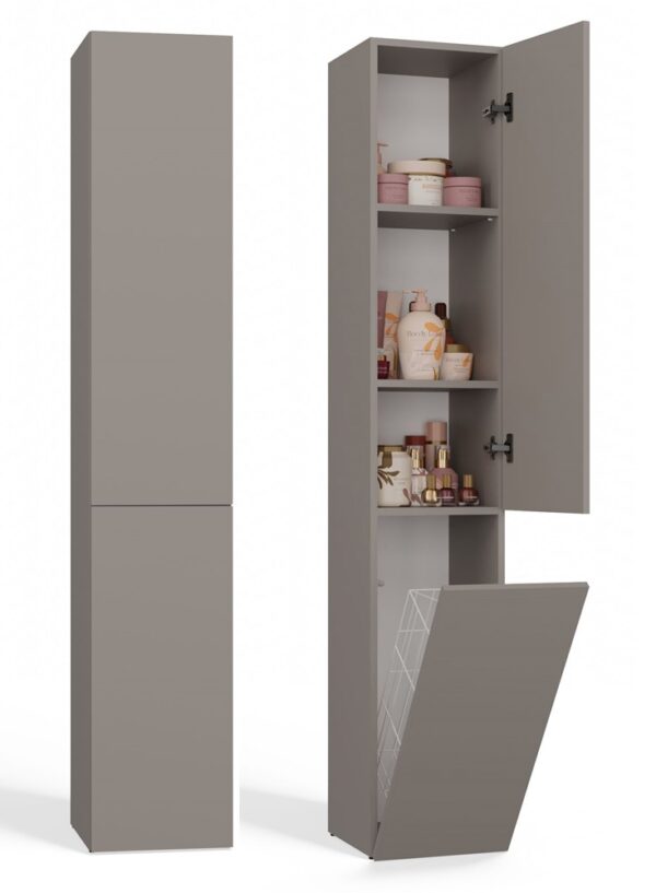 Nel IV Bathroom Tall Cabinet – Clay