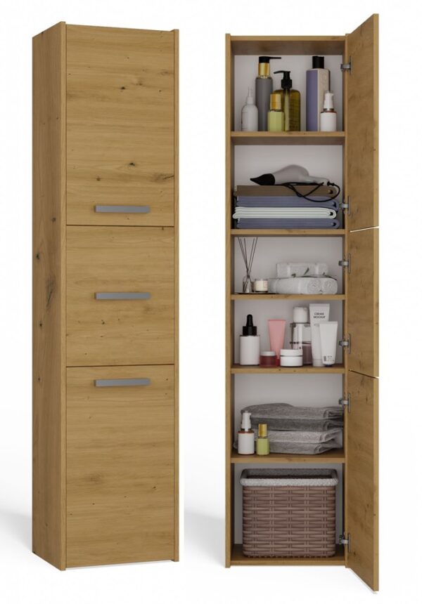Sara S43 Bathroom Tall Cabinet – Artisan Oak