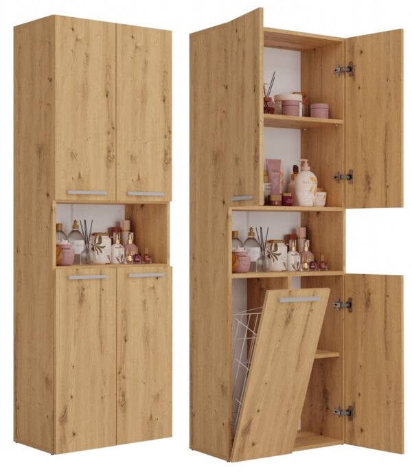 Bathroom Tall Cabinet Nel 1K/DK – Artisan Oak