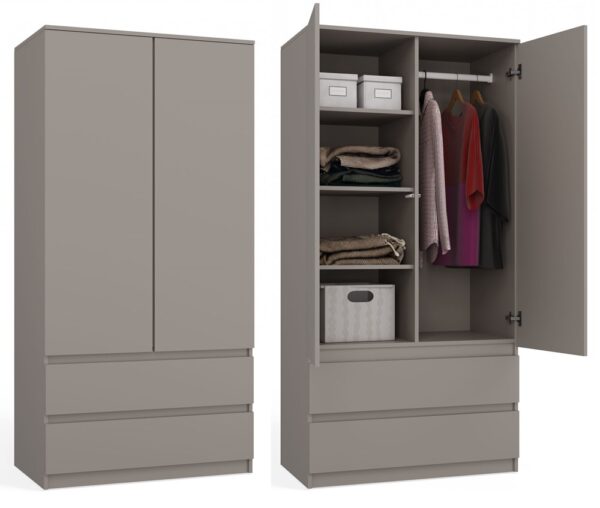 Malwa SS-90 Wardrobe – Clay Grey