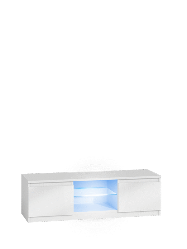 TV Stand MALWA 120 LED – White High Gloss