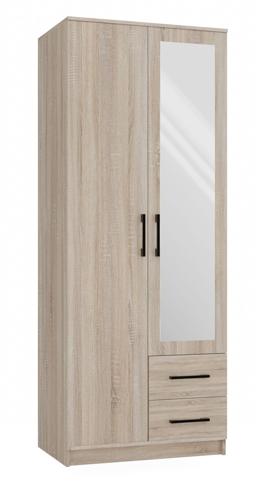 ROMANA 80 Wardrobe with Mirror – Sonoma Oak